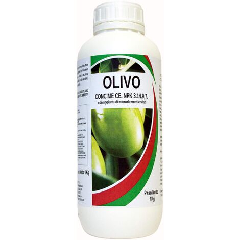 BIO A.L.T. Bio ALT OLIVO Concime fogliare NPK 3.14.9,7 con Boro favorisce allegagione 1 LT