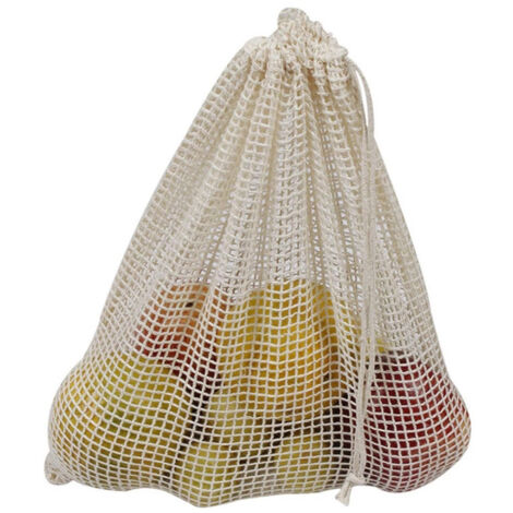 Bio-Baumwolle ● Wiederverwendbare Obst- und Gemüsebeutel aus Bio-Baumwolle, Paar