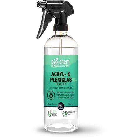 bio-chem Acryl- und Plexiglasreiniger 750 ml Glasreiniger für die materialschonende Reinigung von Fenstern aus Plexiglas und Acrylglas (0.75 l)