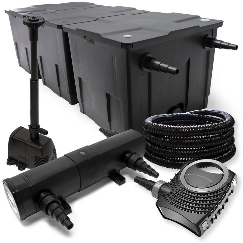 

Wiltec - Bio-Kit de filtración con filtro UVC Esterilizador 90000l w 85 36 y fuente bomba para bomba jardin