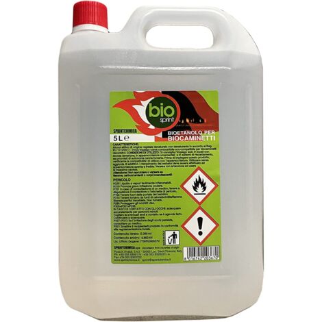 Bioetanolo Biofiamma - Confezione di bioetanolo da 5 taniche da 5 litri c.u.