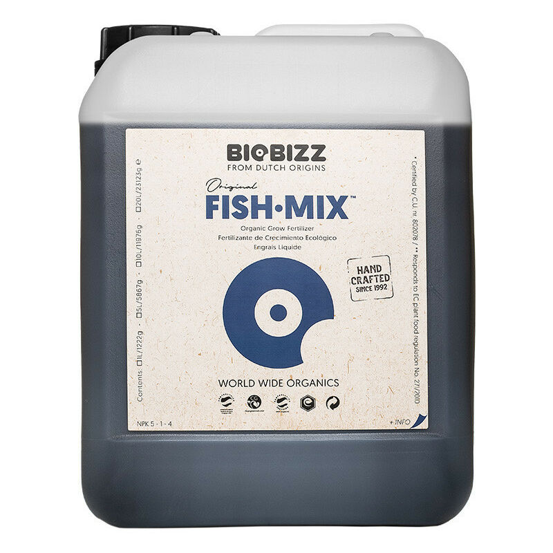 Fish Mix 5 litres - BioBizz, Engrais émulsion de poisson biologique