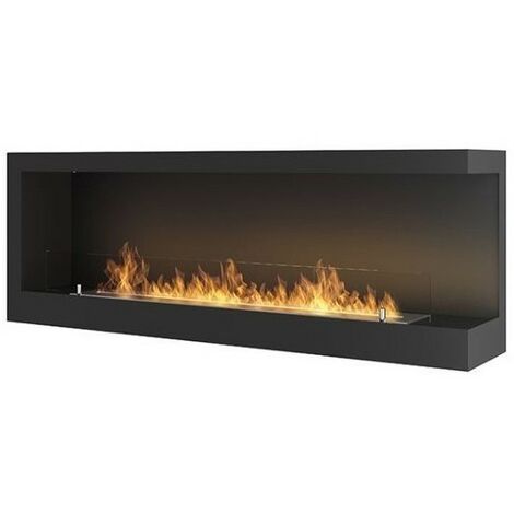 Biocamino CORN120R con vetro protettivo, Colore Nero opaco