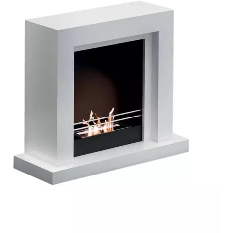 AZURA HOME DESIGN Biocamino da Pavimento Camogli 2000W Bianco Tecno Air System