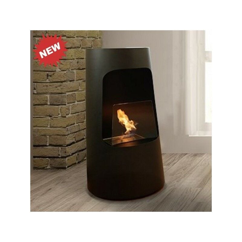 Tecno Air System - Bio-cheminée au sol Dubai 2500W Noir