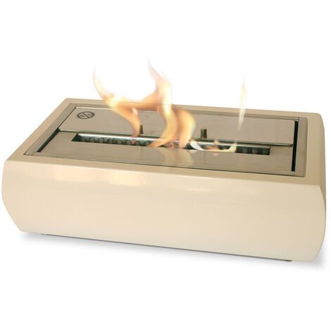 Biochimenea de mesa compacta calor inmediato sin instalación - Blanco