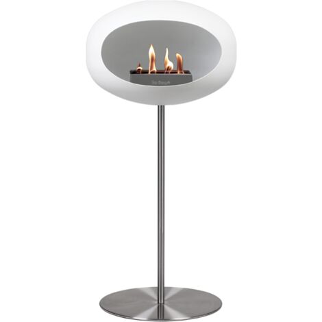 Biochimenea de suelo Le Feu - Steel High - Cúpula Blanca