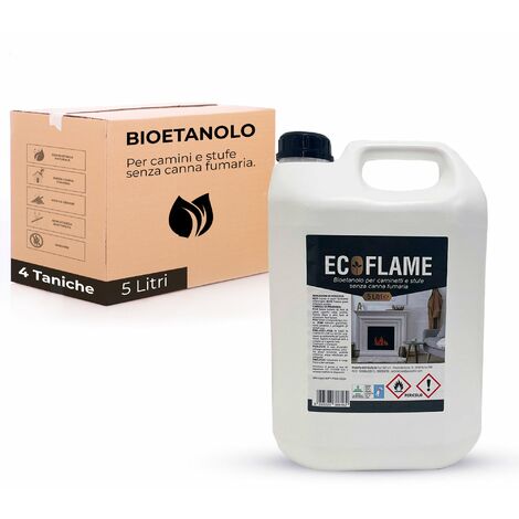 Bioetanolo 20 Litri Combustibile Ecologico per Camini Caminetti Biocamini