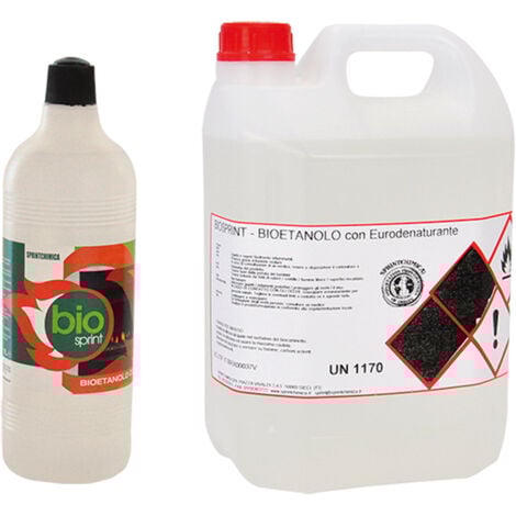SPRINTCHIMICA inodore e antifumo, combustibile per biocamino e stufa -Tanica da 5 lt