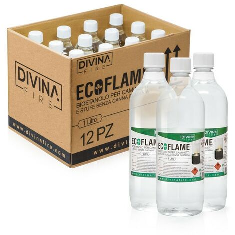 Bioéthanol Carburant Écologique Naturel pour Cheminées Biocamini X12 L