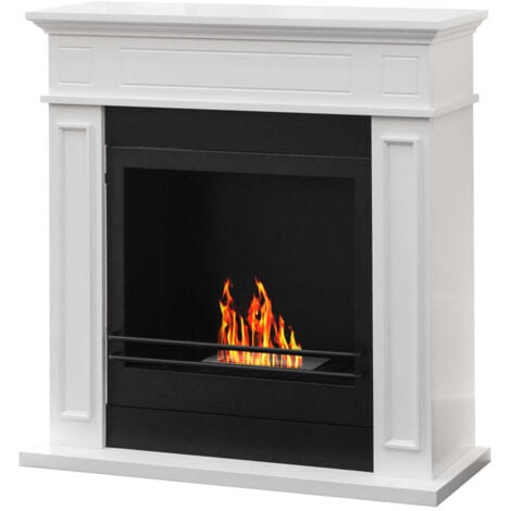 DIVINA FIRE Einbau-Wandkamin Elektrokamin mit mehrfarbiger LED-Flamme Chicago