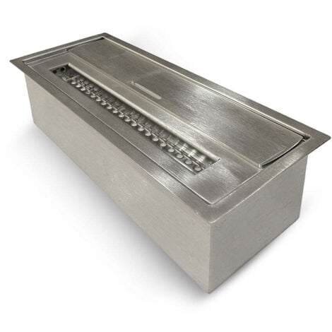 DIVINA FIRE Bioethanolbrenner 1,5 LT EDELSTAHL 430SS L30 x T12,5 x H8,5 cm