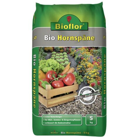 Bioflor Hornspäne Naturdünge Gartendünger 5kg für Obst Gemüse Pflanzen