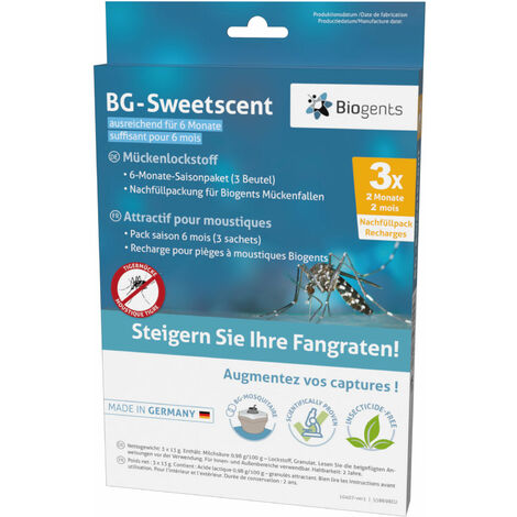 Biogents BG-Sweetscent Lockstoff (6 Monate) Nachfüllpackung für elektrische Mückenfalle