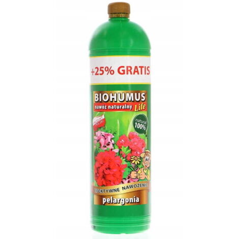 Biohumus per gerani 1l Fertilizzante naturale da allevamento di lombrichi