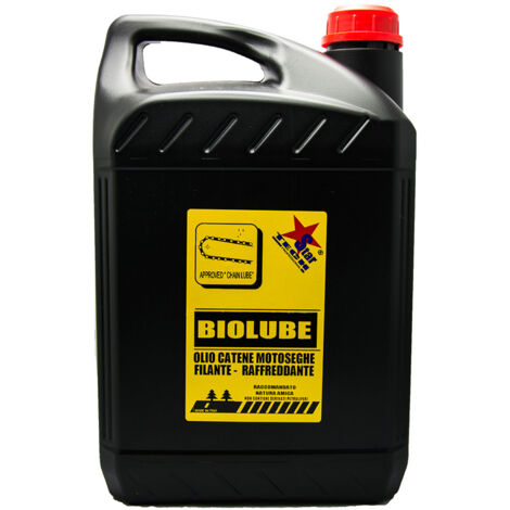 BIOLUBE olio lubrificante catena motosega protettivo biologico winterizzato 5 lt