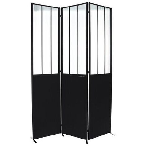 Biombo «Atelier» - metal y vidrio templado H170 cm - Atmosphera créateur d'intérieur