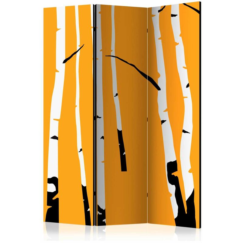 

Biombo - Birches on the orange background [Room Dividers] Medidas 135X172