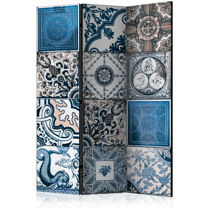 

Biombo - Blue Arabesque [Room Dividers] Medidas 135X172