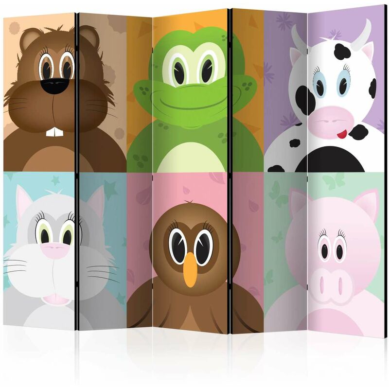 

Biombo - Cheerful animals II [Room Dividers] Medidas 225X172