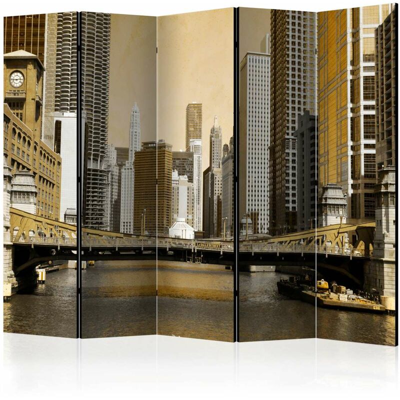 

Biombo - Chicago's bridge (vintage effect) II [Room Dividers] Medidas 225X172