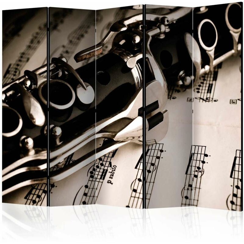

Biombo - Clarinet and music notes II [Room Dividers] Medidas 225X172