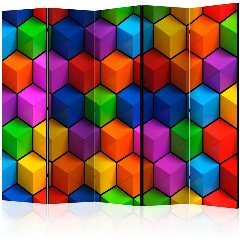 

Biombo - Colorful Geometric Boxes II [Room Dividers] Medidas 225X172