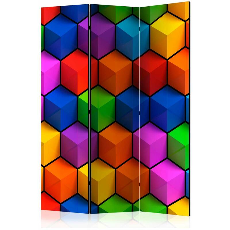 

Biombo - Colorful Geometric Boxes [Room Dividers] Medidas 135X172