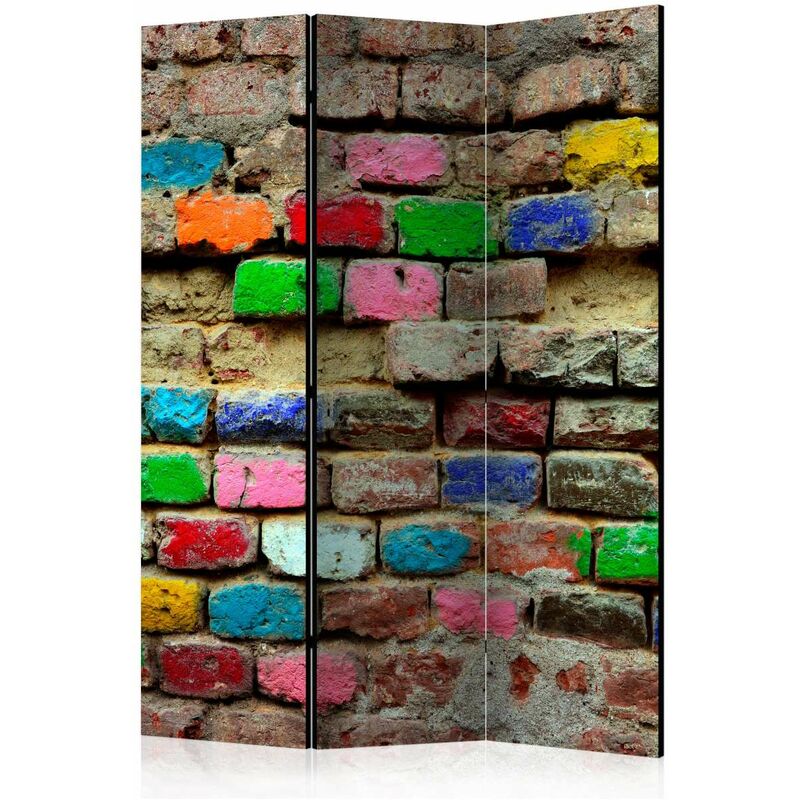 

Biombo - Colourful Bricks [Room Dividers] Medidas 135X172