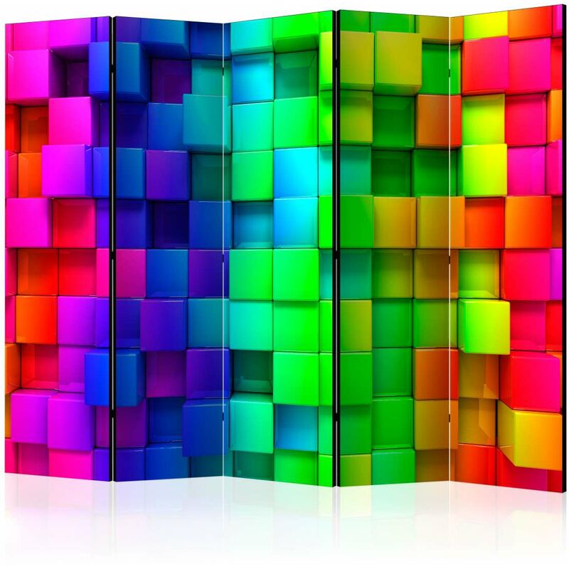 

Biombo - Colourful Cubes II [Room Dividers] Medidas 225X172