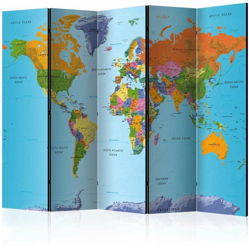 

Biombo - Colourful Geography [Room Dividers] Medidas 225X172