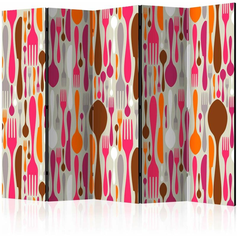 

Biombo - Cutlery - pink and violet II [Room Dividers] Medidas 225X172
