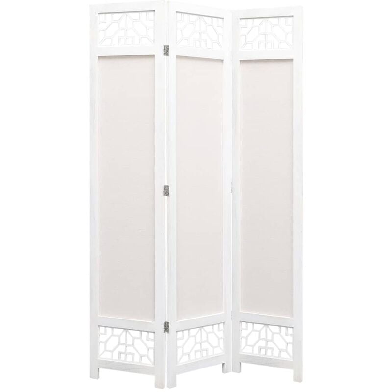 

Biombo de 3 paneles tela color crema 105x165 cm - Crema