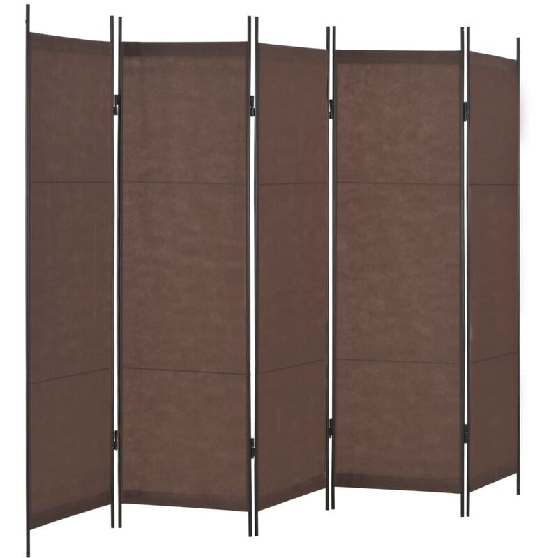 

Biombo de 5 paneles marrón 250x180 cm - Marrón - Vidaxl