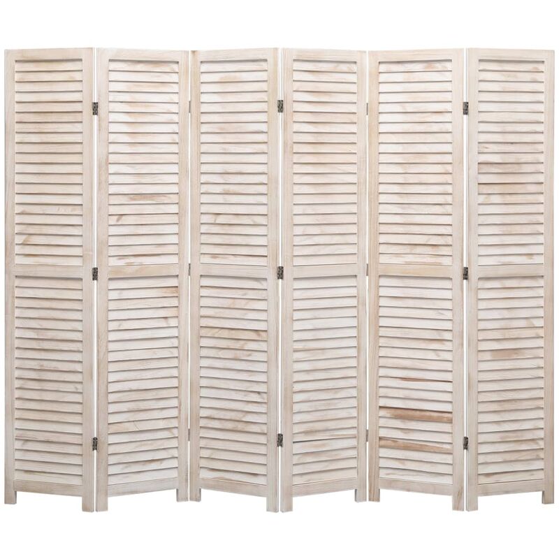 

Biombo de 6 paneles madera 210x165 cm - Marrón - Vidaxl