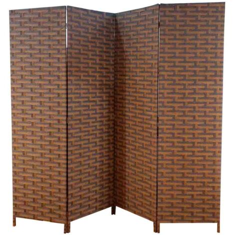 Biombo de papel trenzado 4 hojas 50(x4)x3x180