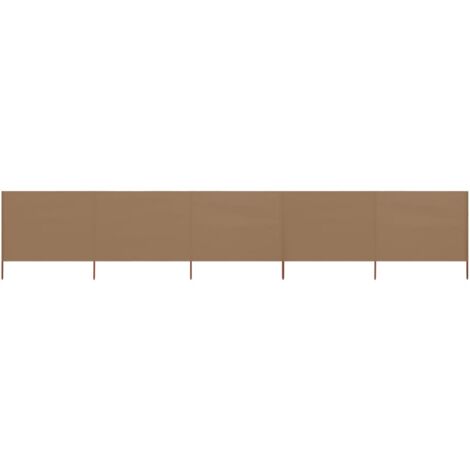 Biombo de privacidad 5 paneles tela 600 x 120 cm taupe 020008822