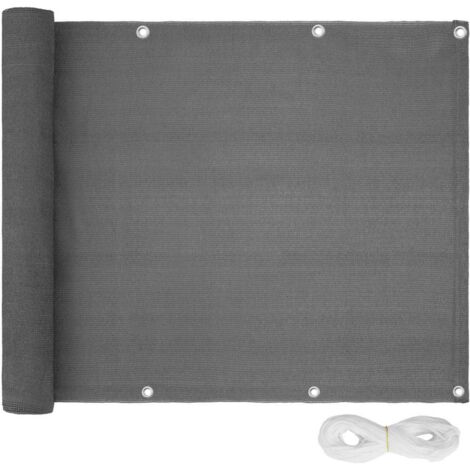 Biombo de privacidad para balcón gris 90 cm 2208249