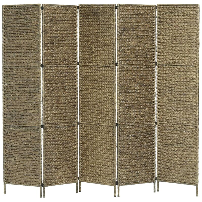 

Happyshopping - Biombo divisor 5 paneles jacinto de agua marron 193x160 cm