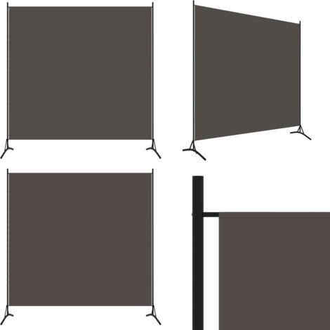 Biombo divisor de 1 panel gris antracita 175x180 cm - Espacio privado - Diseño moderno