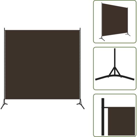 Biombo divisor de 1 panel marrón 175x180 cm