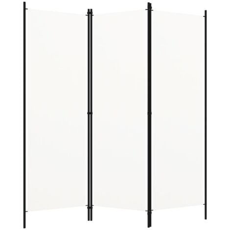 Biombo divisor de 3 paneles blanco 150x180 cm vidaXL