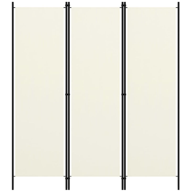 

Biombo divisor de 3 paneles blanco crema 150x180 cm
