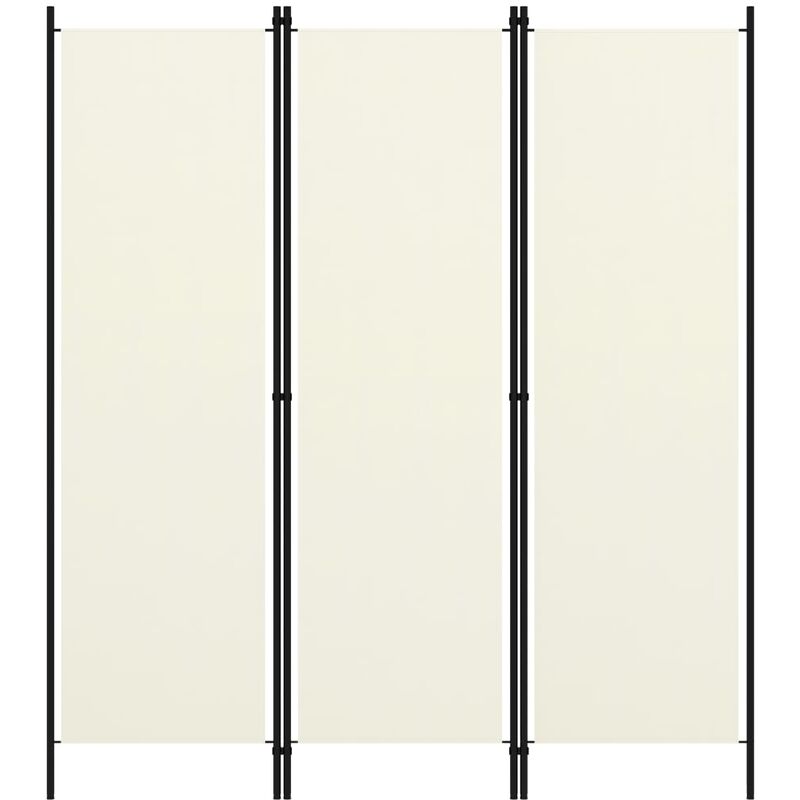 

Biombo divisor de 3 paneles blanco crema 150x180 cm