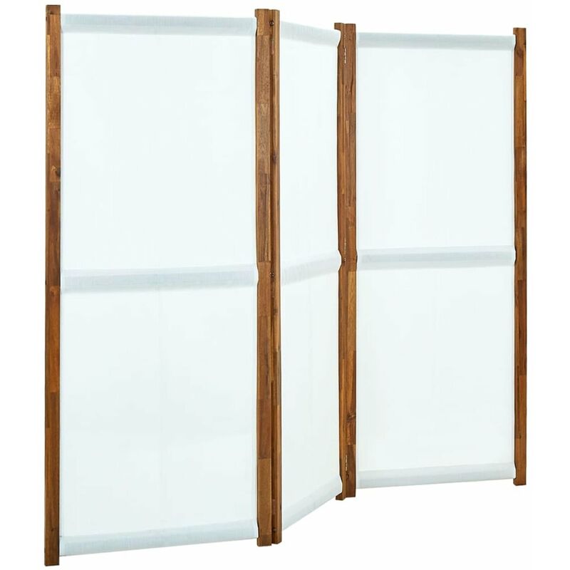 

Happyshopping - Biombo divisor de 3 paneles blanco crema 210x170 cm