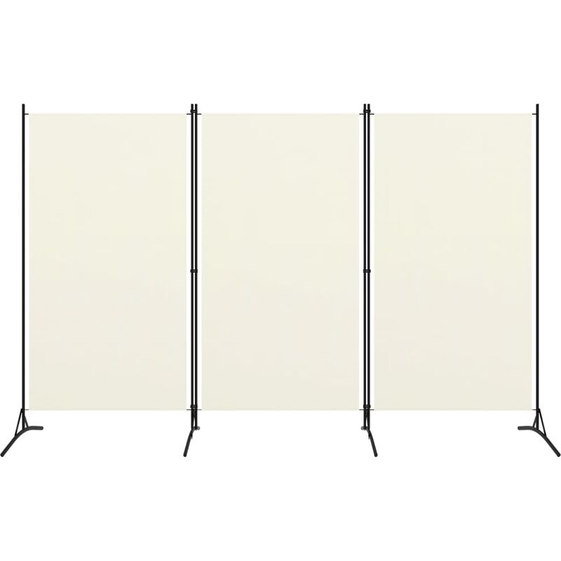 

Biombo divisor de 3 paneles blanco crema 260x180 cm - Crema