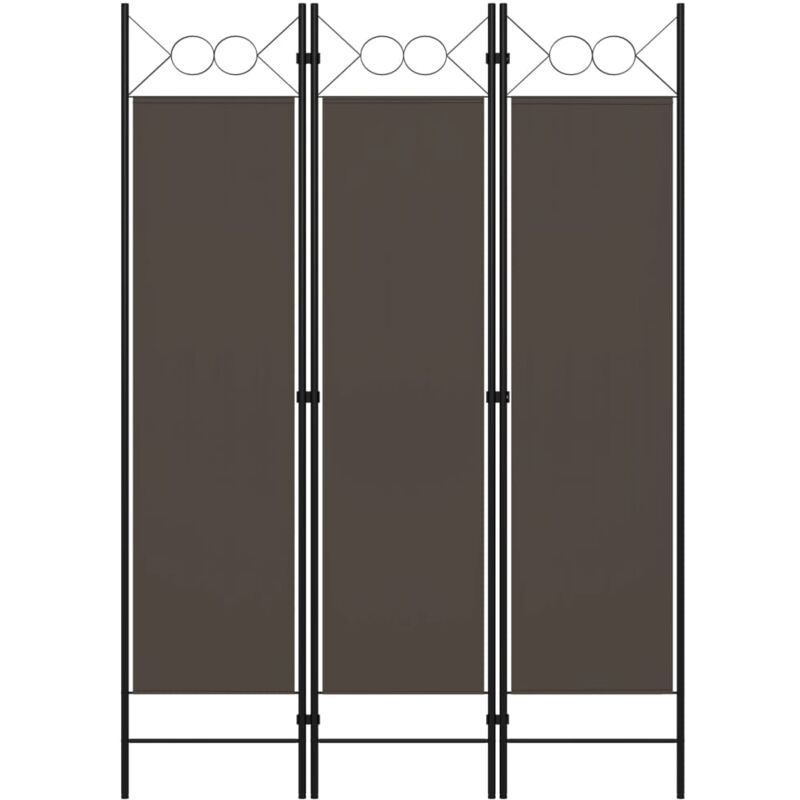 

vidaXL Biombo divisor de 3 paneles gris antracita 120x180 cm - Antracita