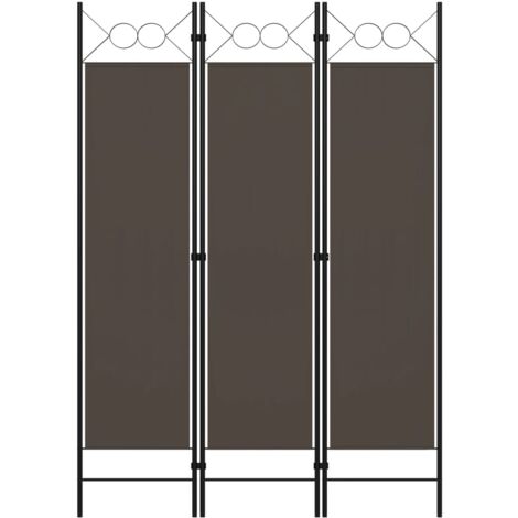 Biombo divisor de 3 paneles gris antracita 120x180 cm