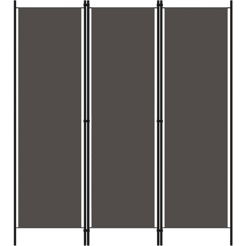 

Biombo divisor de 3 paneles gris antracita 150x180 cm - Antracita