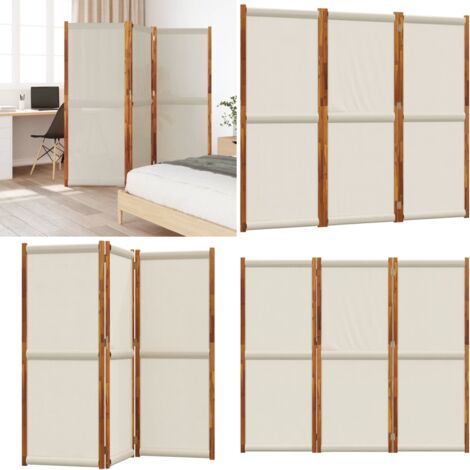 Biombo divisor de 3 paneles gris claro 210x180 cm - Biombo exterior - Biombo interior